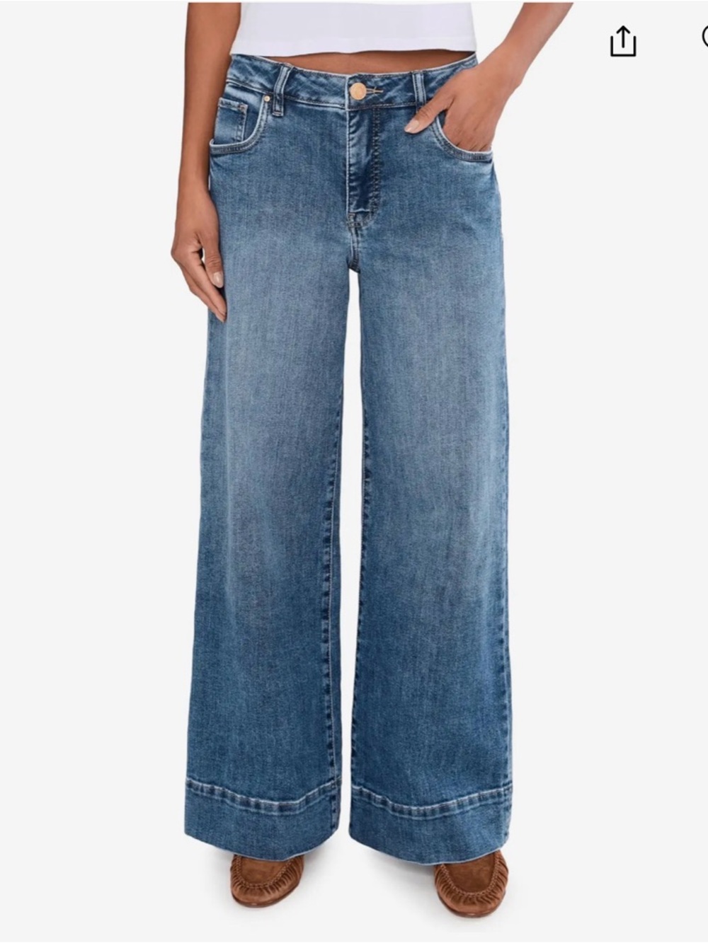 Kut From The Kloth Maya High Rise Wide Leg Jean Size 8